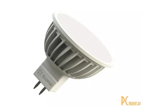 Лампа светодиодная Ecomir MR16 GU5.3 4W 3000K 220V 300Lm матовая, жёлтый свет 43354