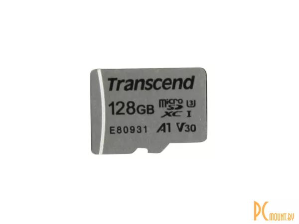 Карта памяти MicroSDXC, 128GB, Сlass 10, UHS-I, U3, Transcend TS128GUSD300S-A
